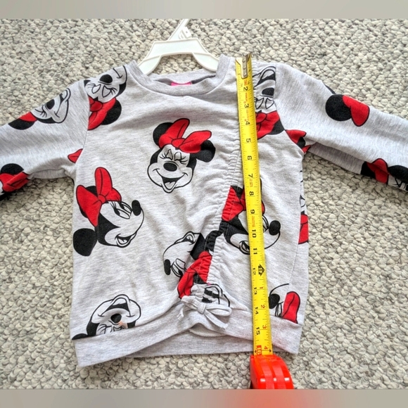 Disney Jr Minnie Mouse (5T) Pullover Sweatshirt with Decorative Draw String - Picture 6 of 14